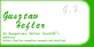 gusztav hefler business card
